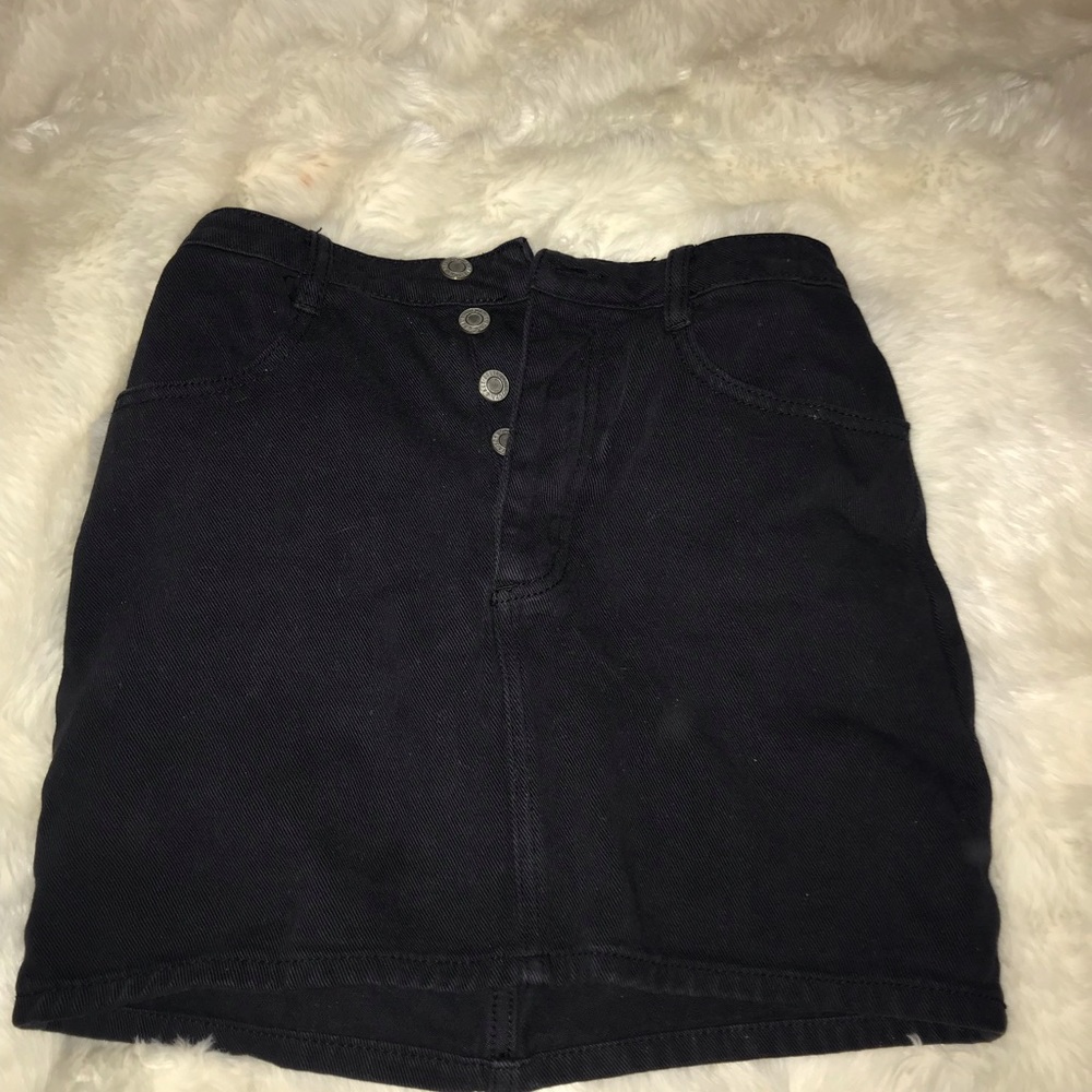 brandy black denim skirt